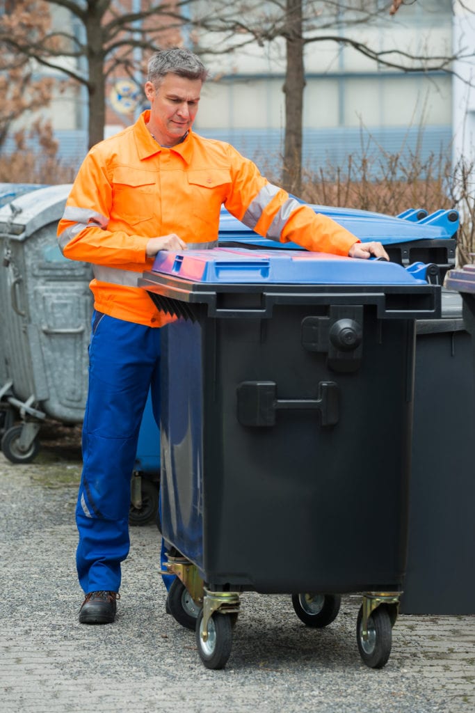 chemical waste disposal man